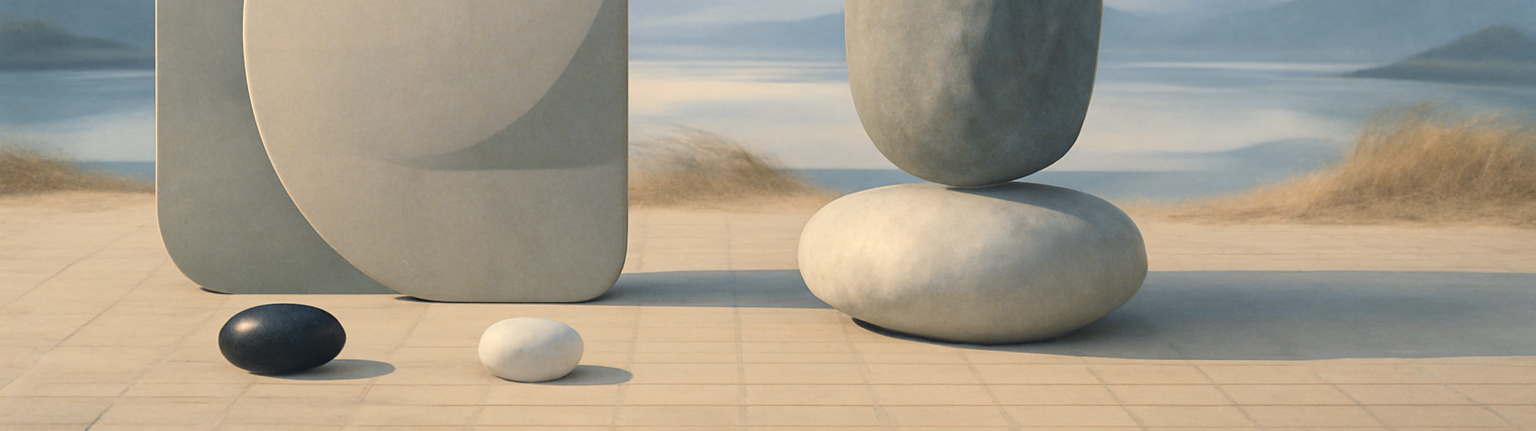 rocks arranged in creative way